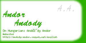 andor andody business card